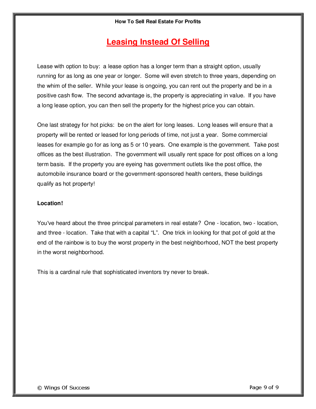 How To Sell Real Estate For Profits - Page 4