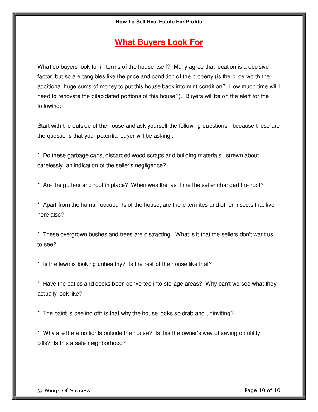 How To Sell Real Estate For Profits - Page 5