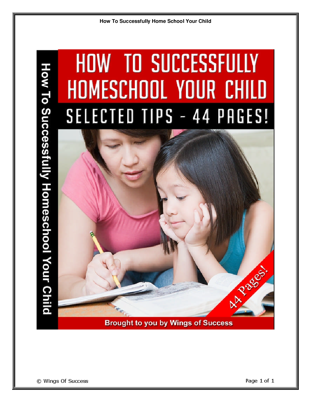 How To Successfully Home School Your Child - Page 1