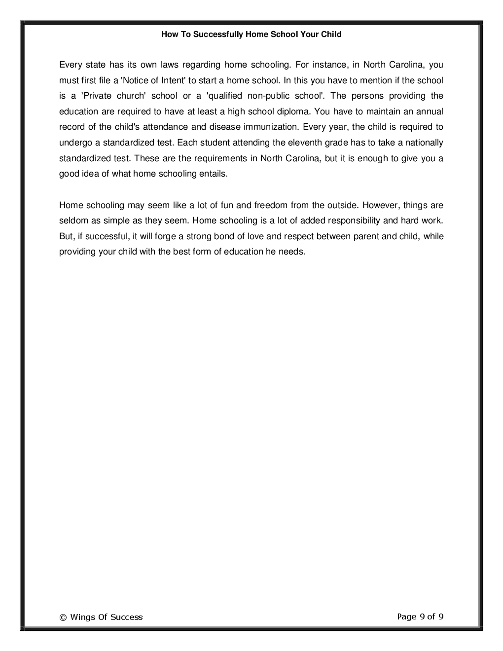 How To Successfully Home School Your Child - Page 4