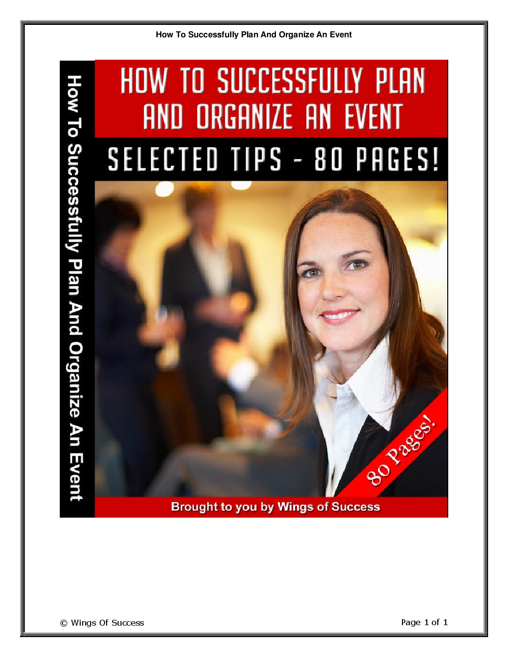 How To Successfully Plan And Organize An Event - Page 1