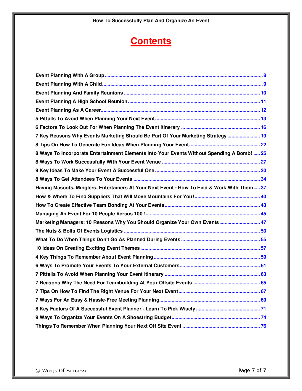 How To Successfully Plan And Organize An Event - Page 2