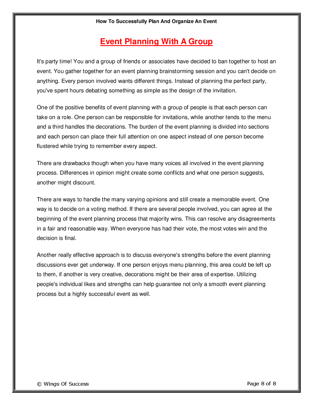 How To Successfully Plan And Organize An Event - Page 3