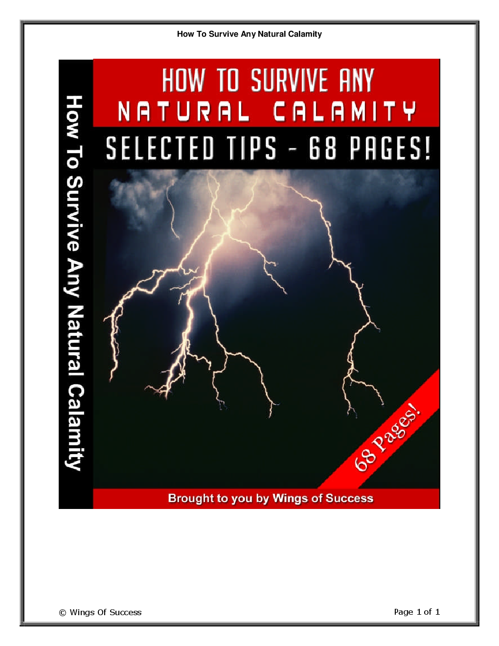 How To Survive Any Natural Calamity - Page 1