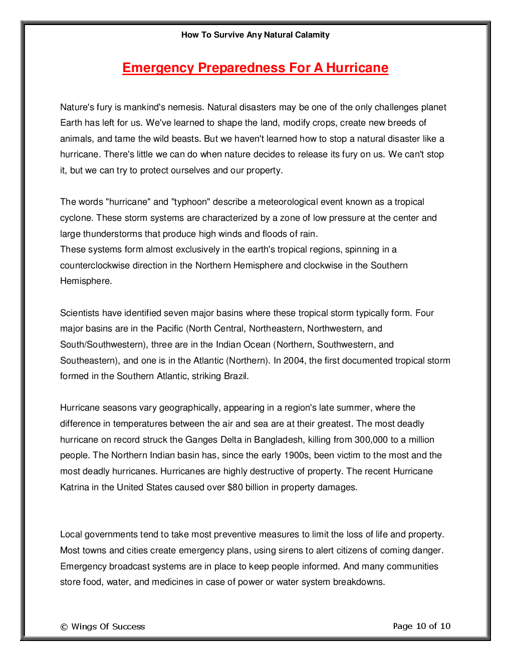 How To Survive Any Natural Calamity - Page 5