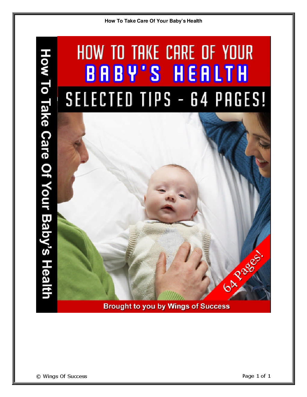 How To Take Care Of Your Baby’s Health - Page 1