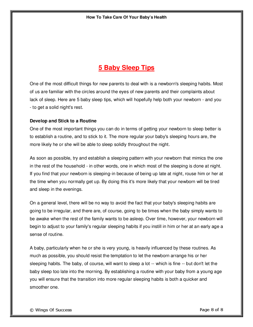 How To Take Care Of Your Baby’s Health - Page 3