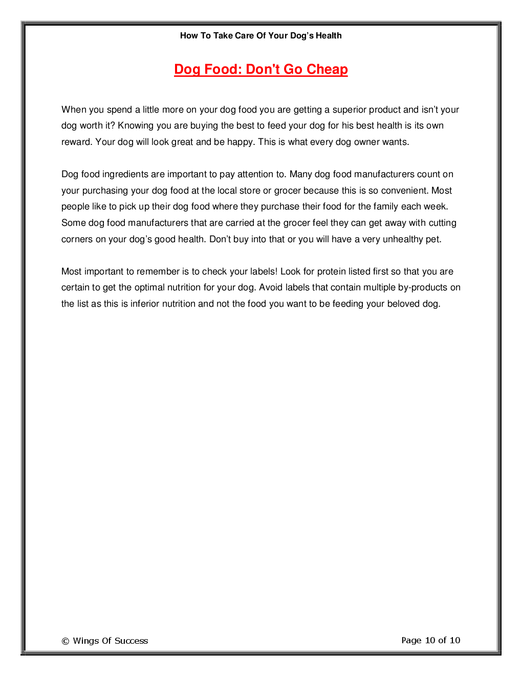 How To Take Care Of Your Dog’s Health - Page 5