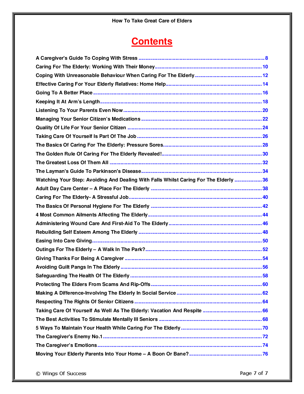 How To Take Great Care of Elders - Page 2