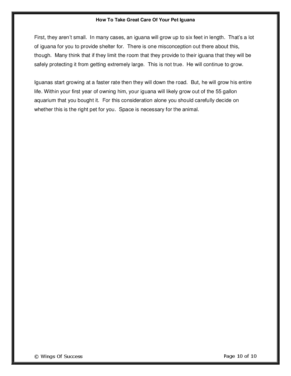 How To Take Great Care Of Your Pet Iguana - Page 5