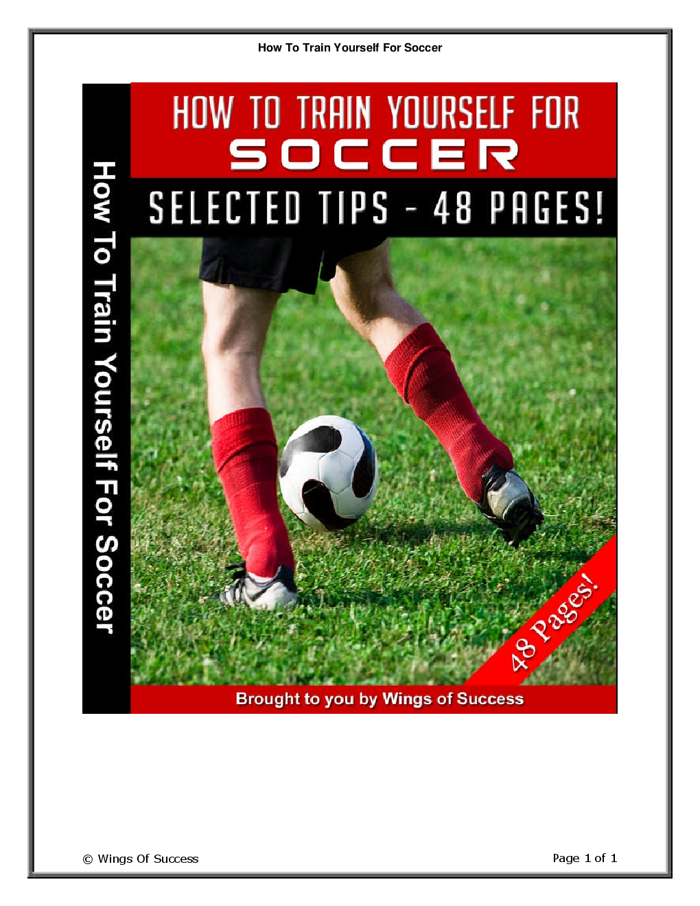 How To Train Yourself For Soccer - Page 1