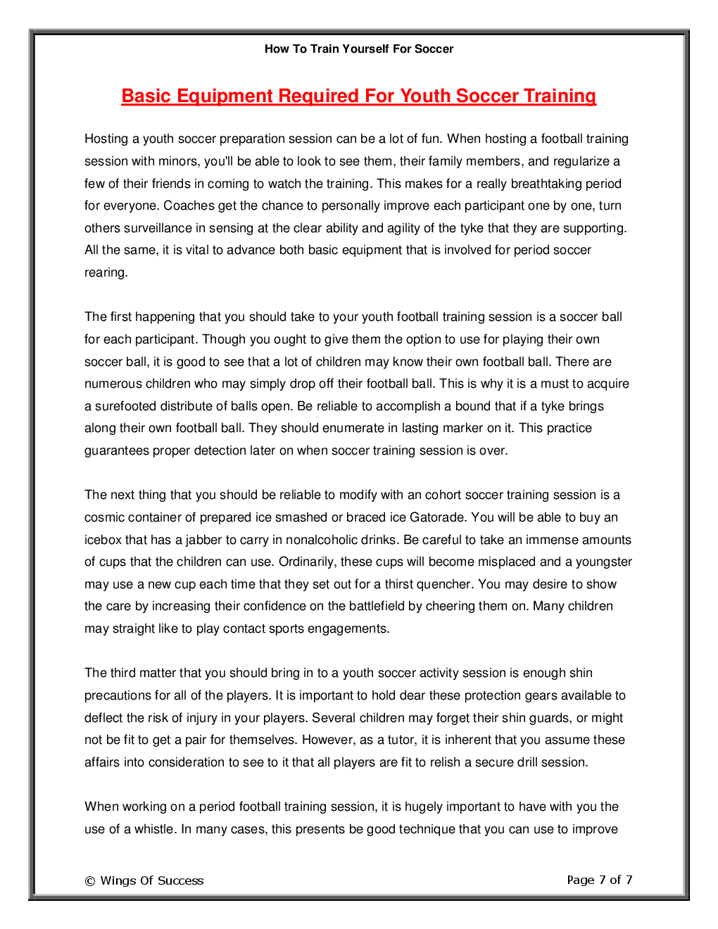 How To Train Yourself For Soccer - Page 3