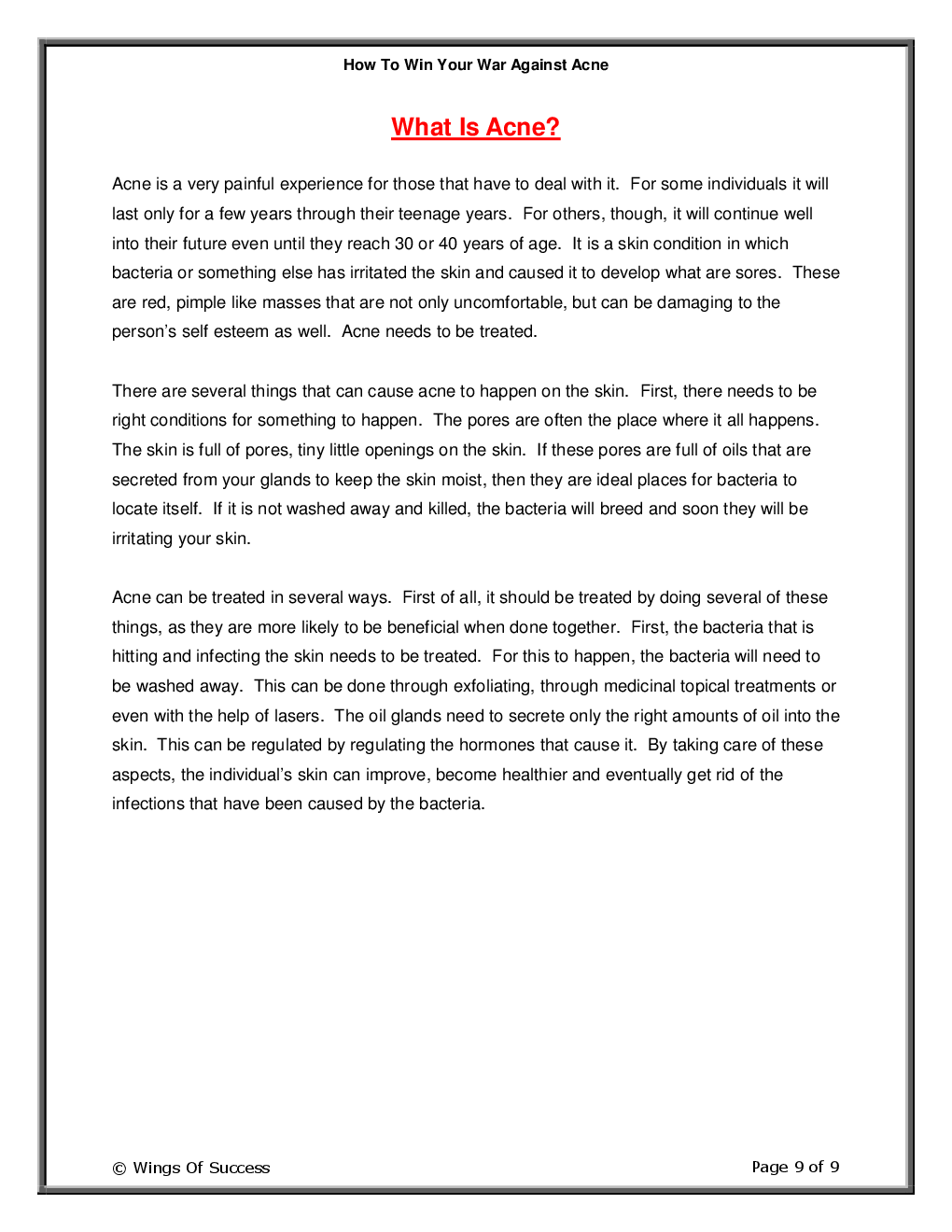 How To Win Your War Against Acne - Page 4