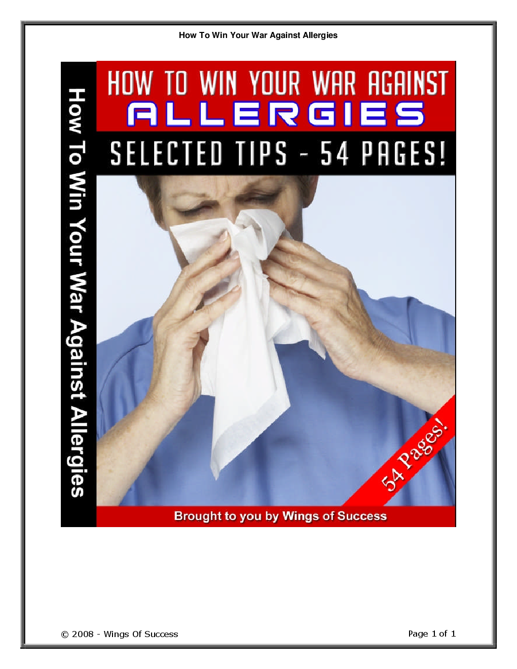 How To Win Your War Against Allergies - Page 1