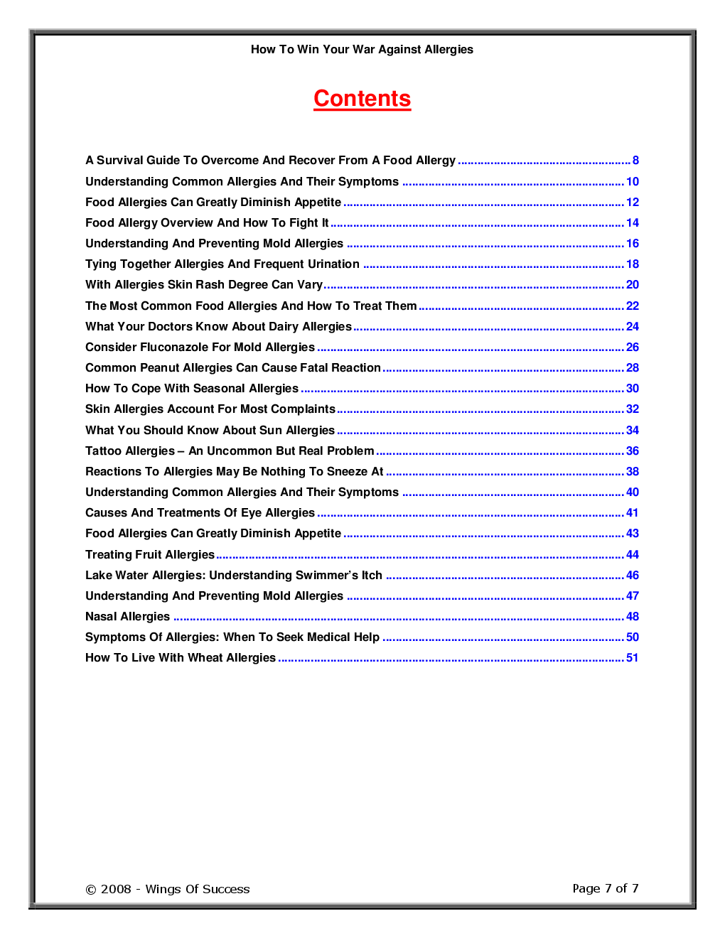 How To Win Your War Against Allergies - Page 2