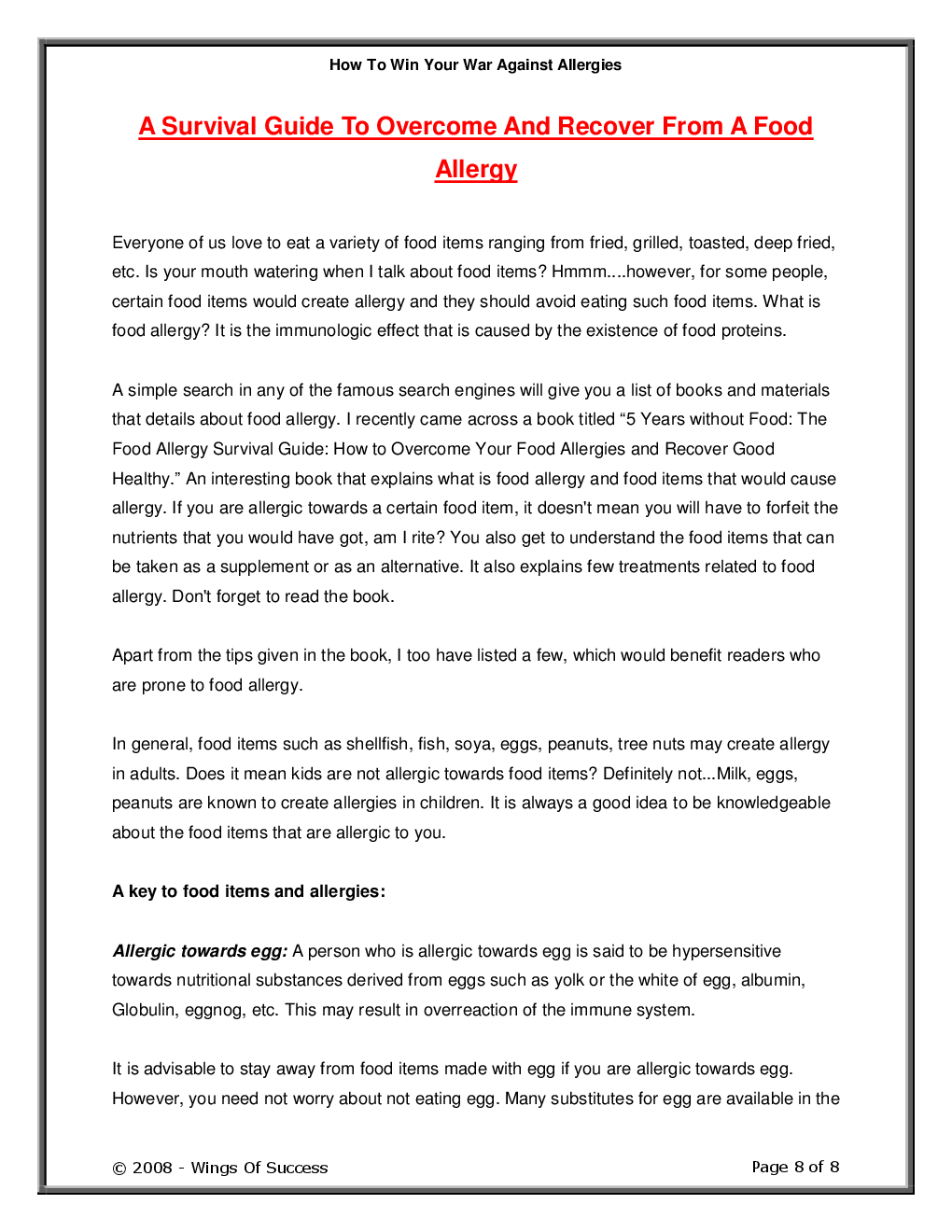 How To Win Your War Against Allergies - Page 3