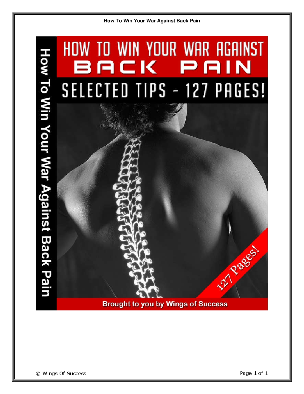 How To Win Your War Against Back Pain - Page 1