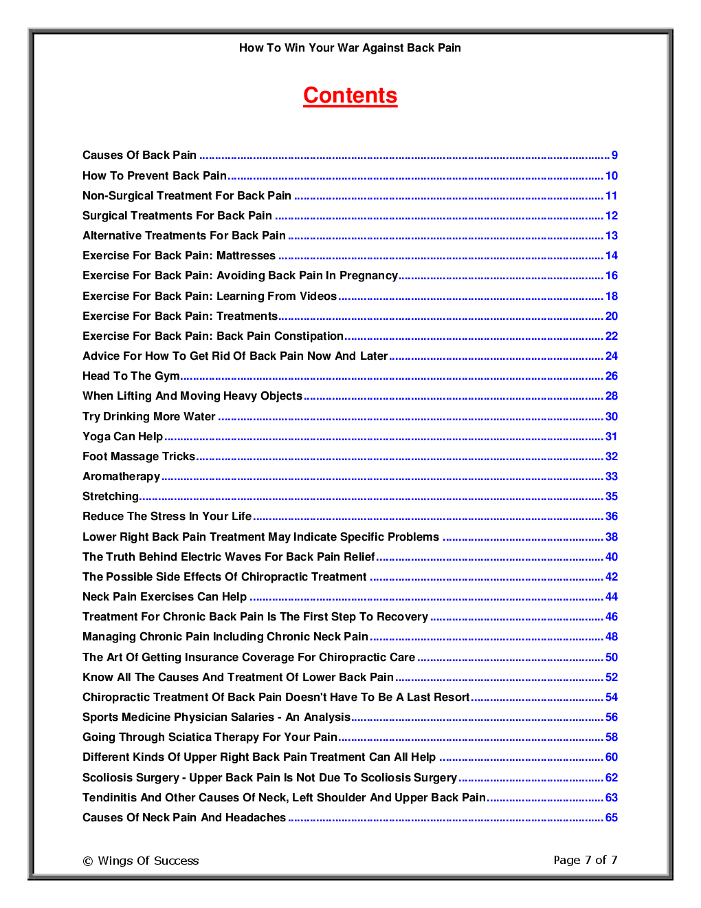 How To Win Your War Against Back Pain - Page 2