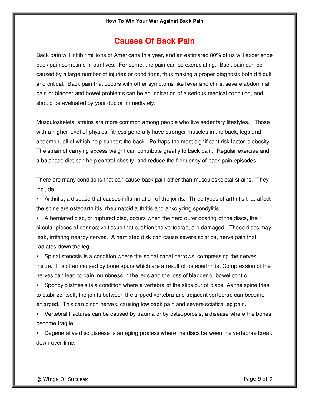 How To Win Your War Against Back Pain - Page 4