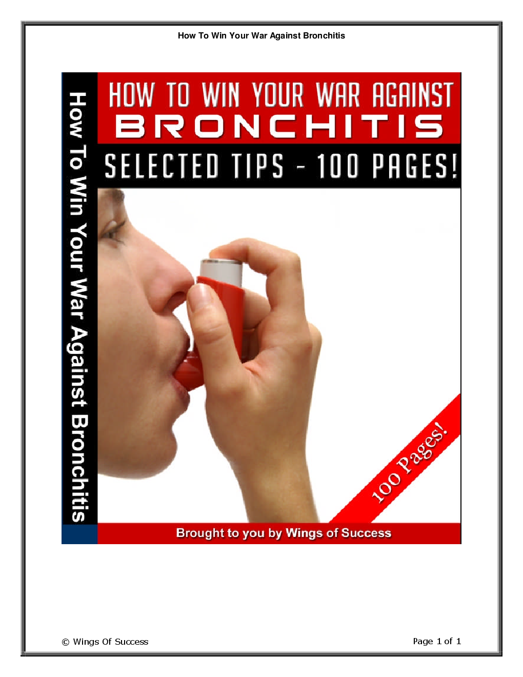 How To Win Your War Against Bronchitis - Page 1