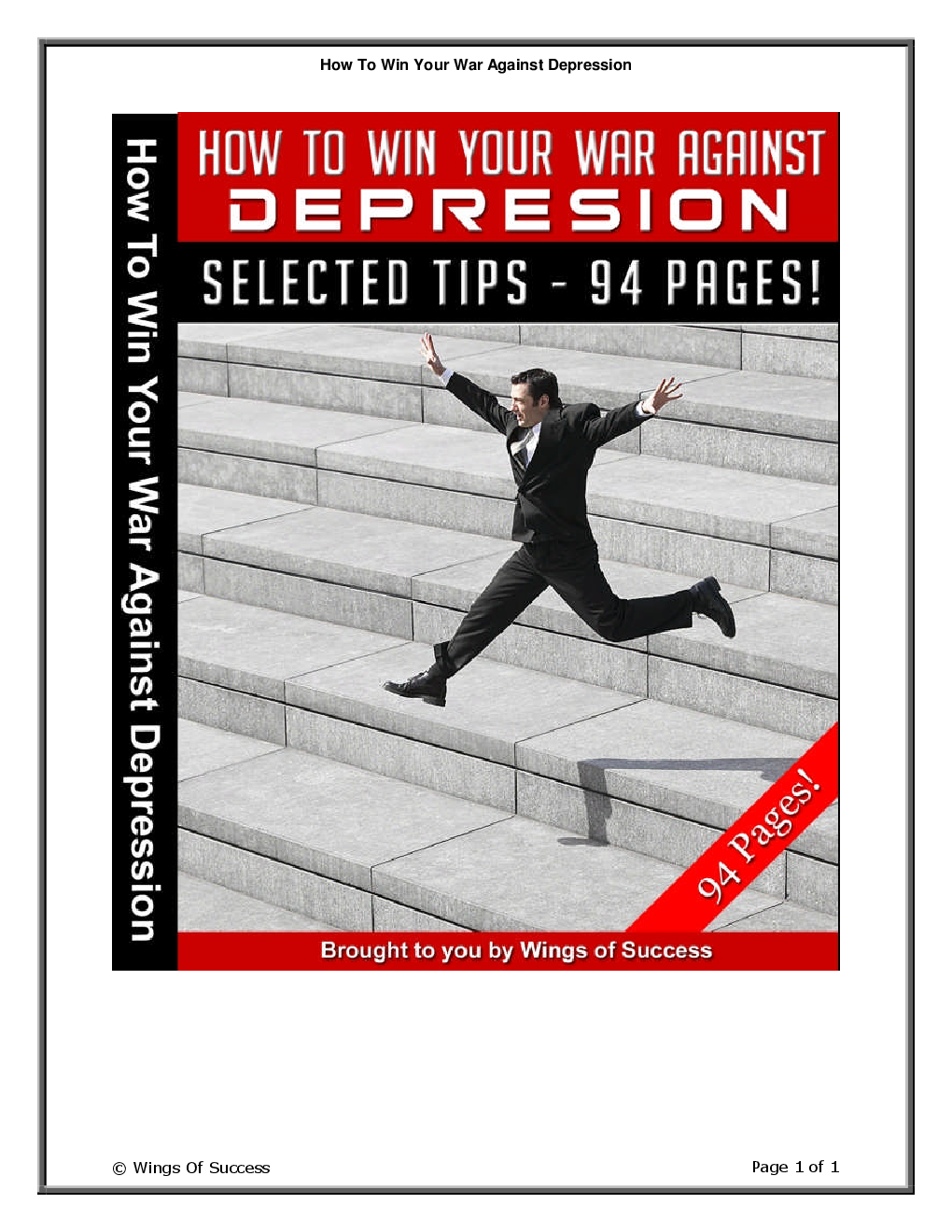 How To Win Your War Against Depression - Page 1