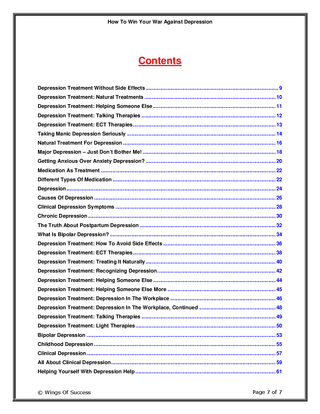 How To Win Your War Against Depression - Page 2