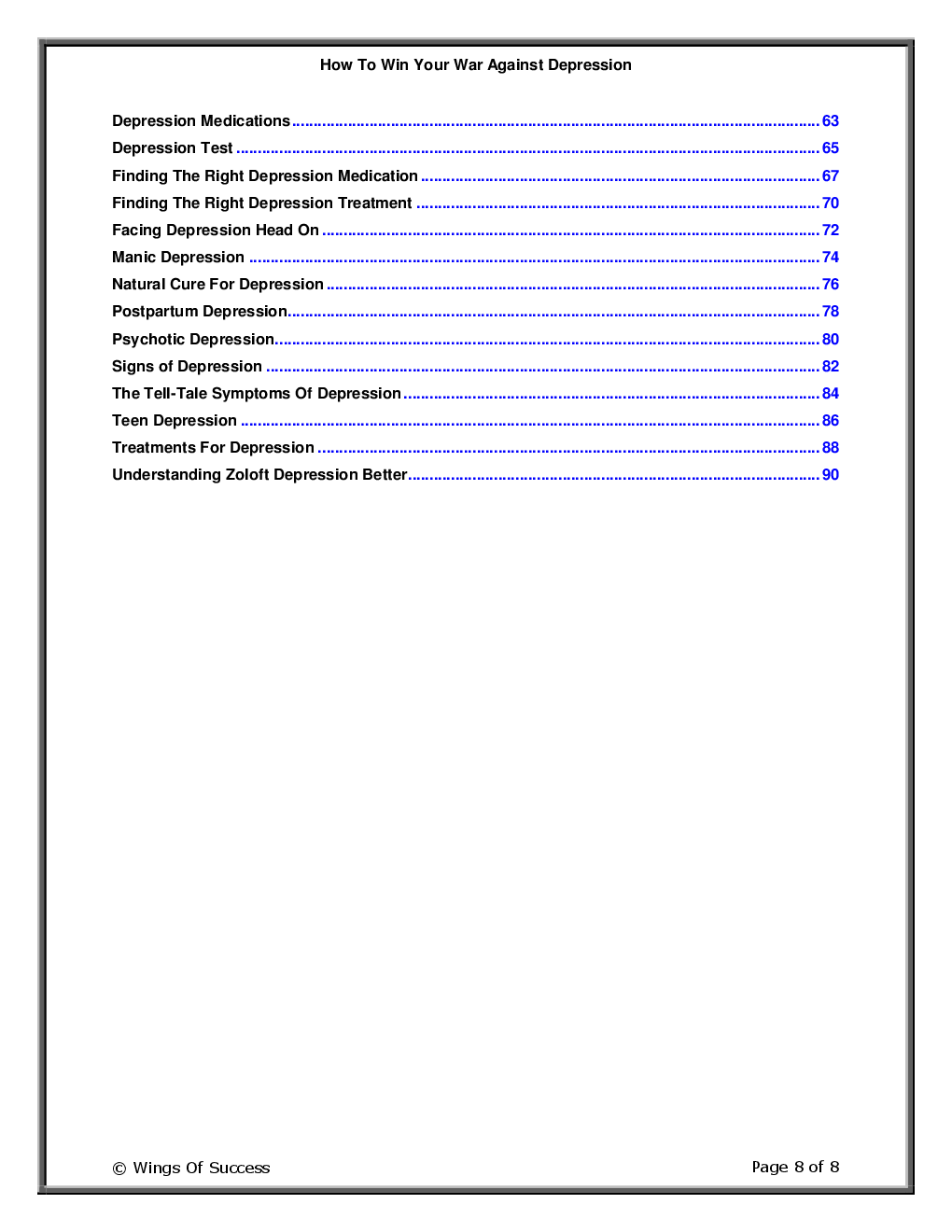 How To Win Your War Against Depression - Page 3