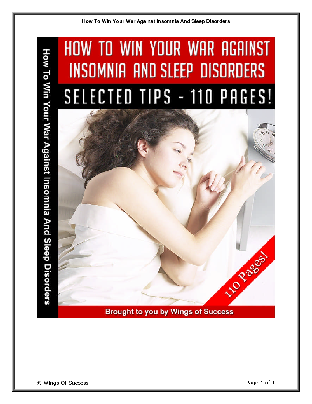 How To Win Your War Against Insomnia And Sleep Disorders - Page 1