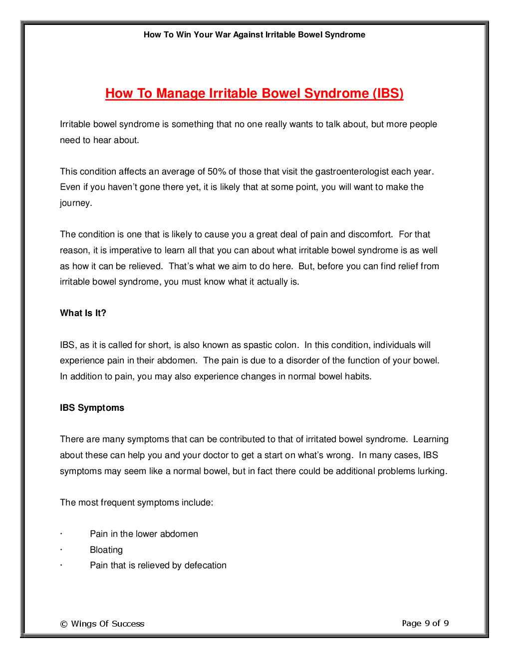 How To Win Your War Against Irritable Bowel Syndrome - Page 4