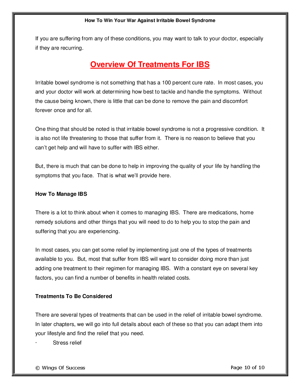 How To Win Your War Against Irritable Bowel Syndrome - Page 5