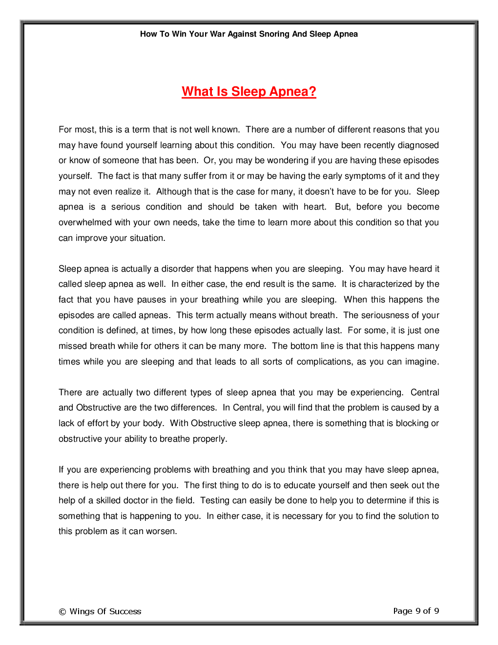 How To Win Your War Against Snoring And Sleep Apnea - Page 4