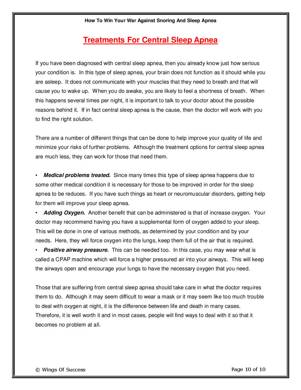 How To Win Your War Against Snoring And Sleep Apnea - Page 5