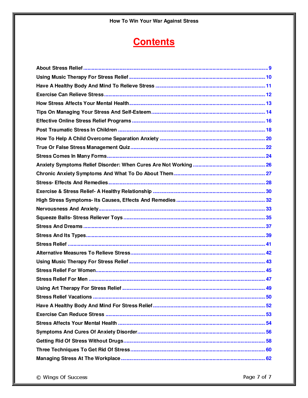 How To Win Your War Against Stress - Page 2