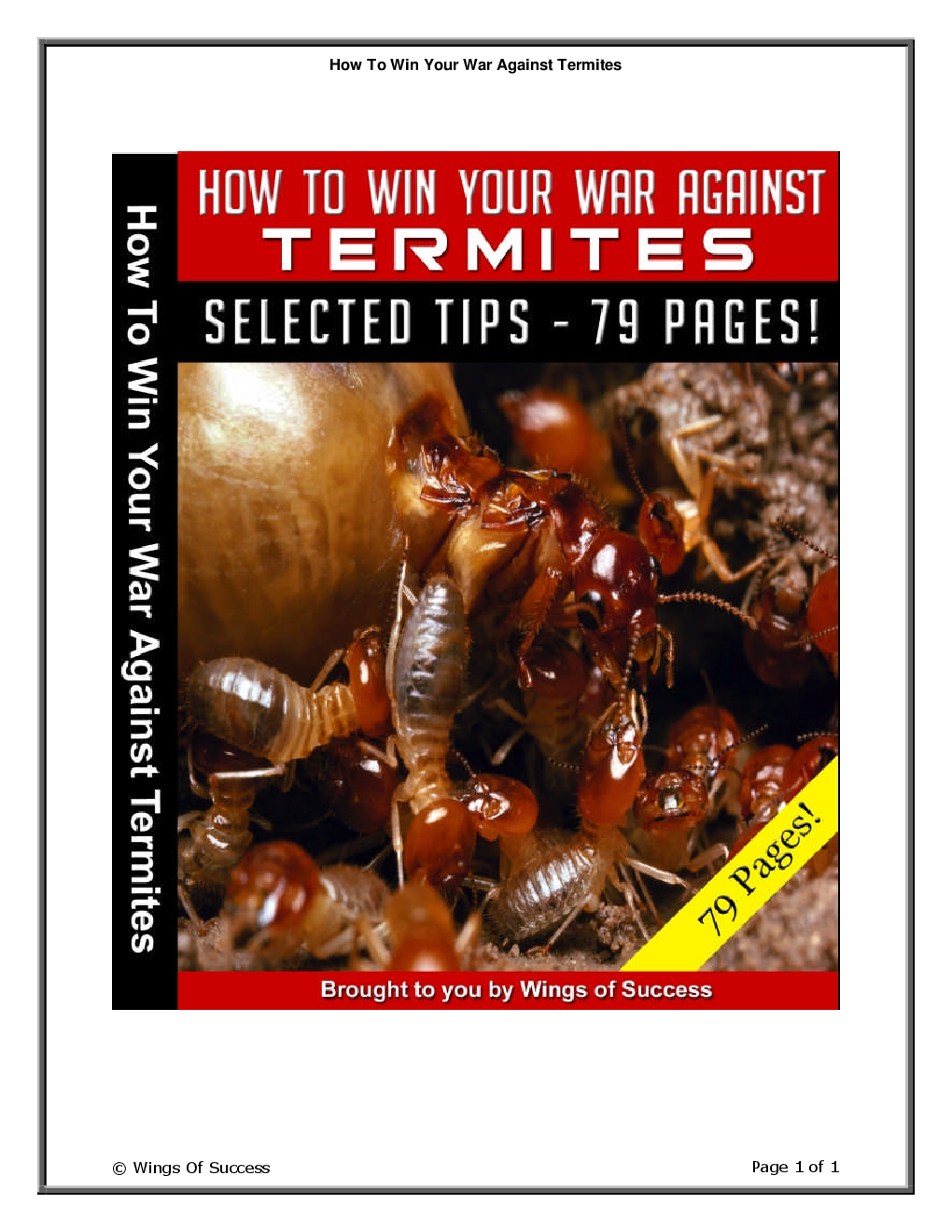 How To Win Your War Against Termites - Page 1