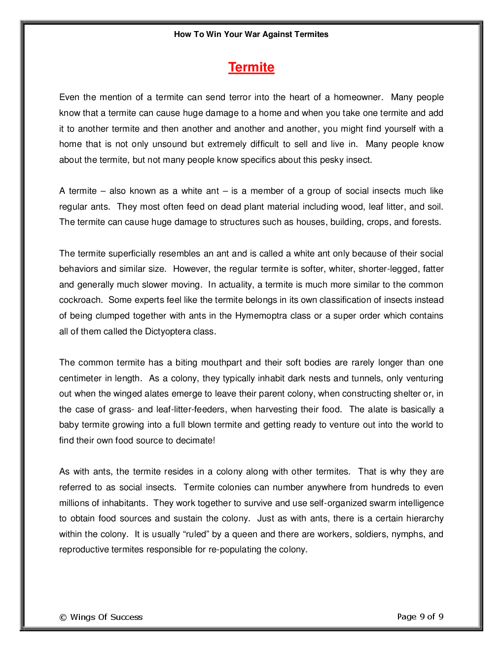 How To Win Your War Against Termites - Page 4