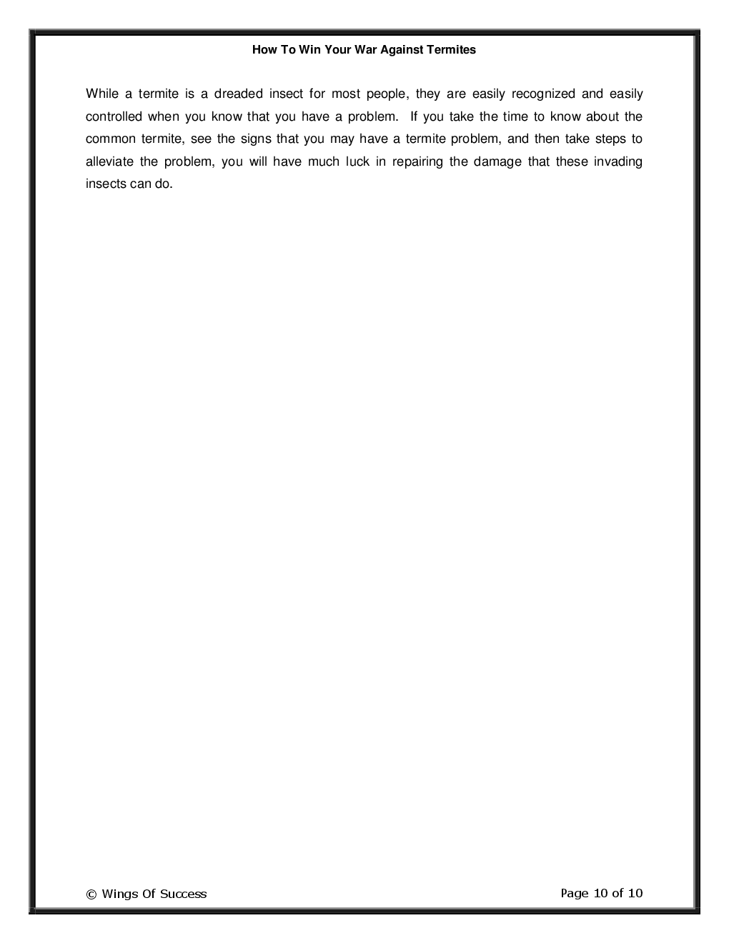 How To Win Your War Against Termites - Page 5