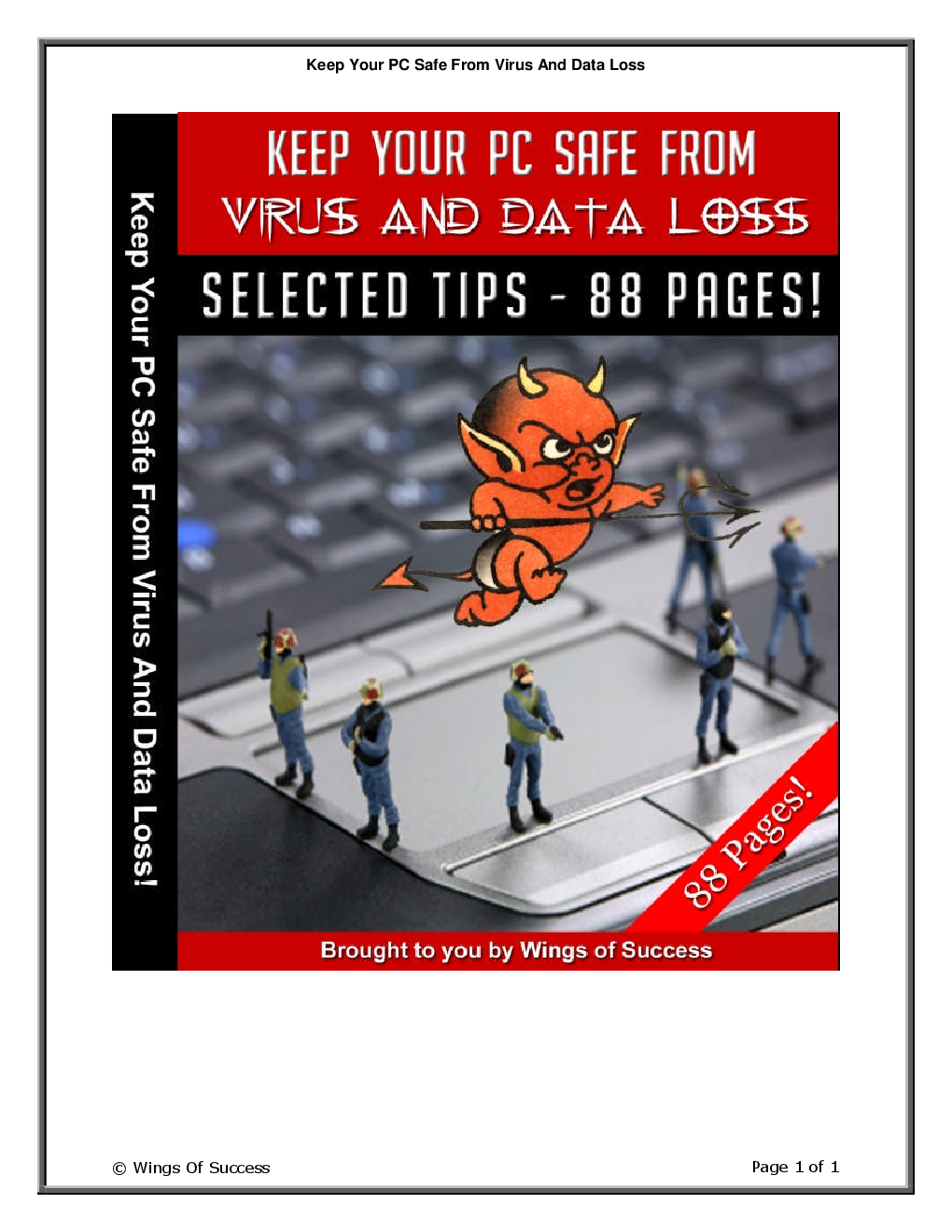 Keep Your PC Safe From Virus And Data Loss - Page 1