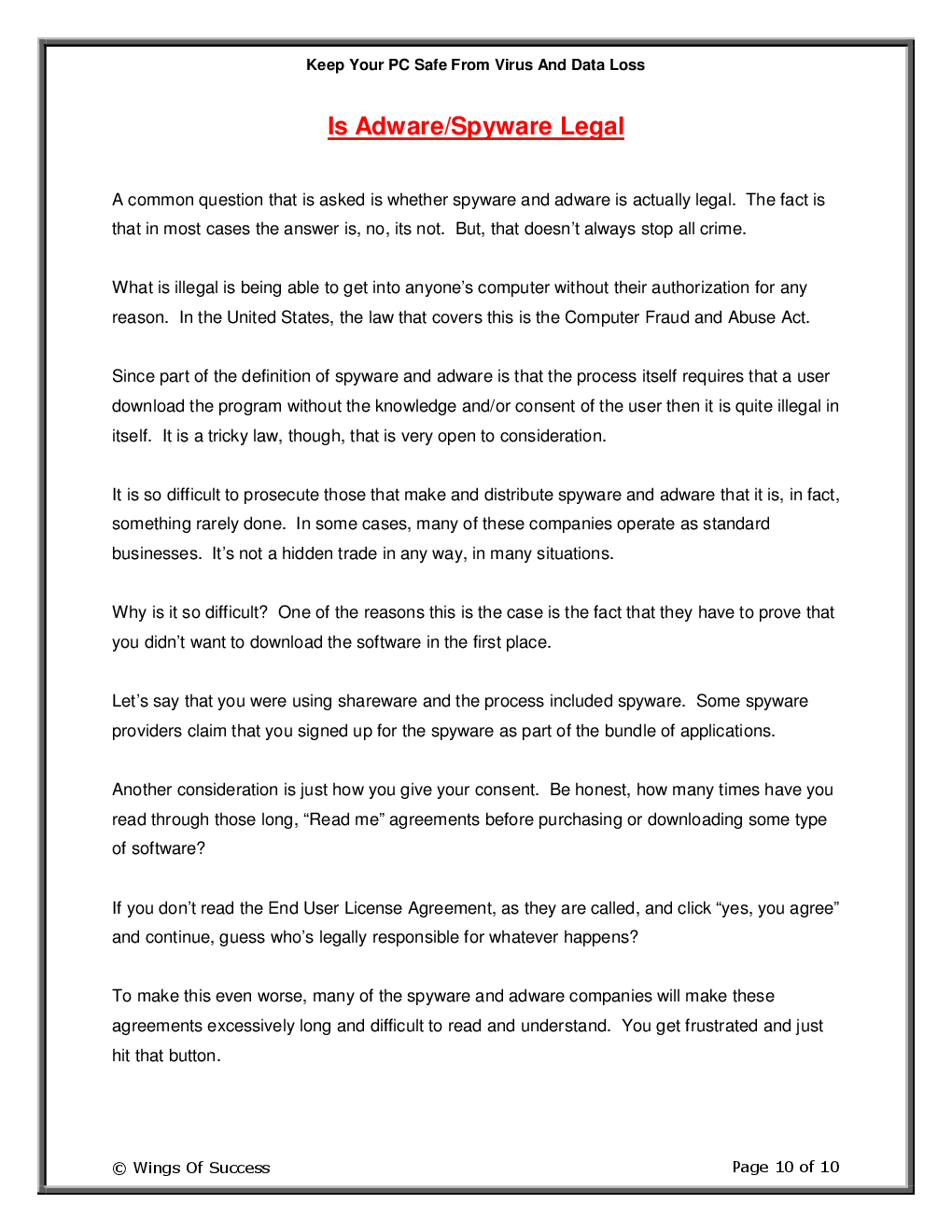 Keep Your PC Safe From Virus And Data Loss - Page 5