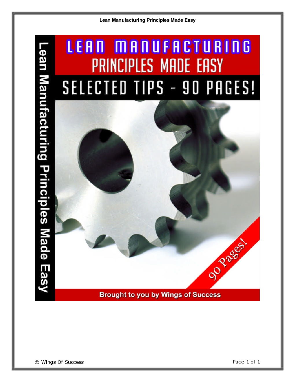Lean Manufacturing Principles Made Easy - Page 1