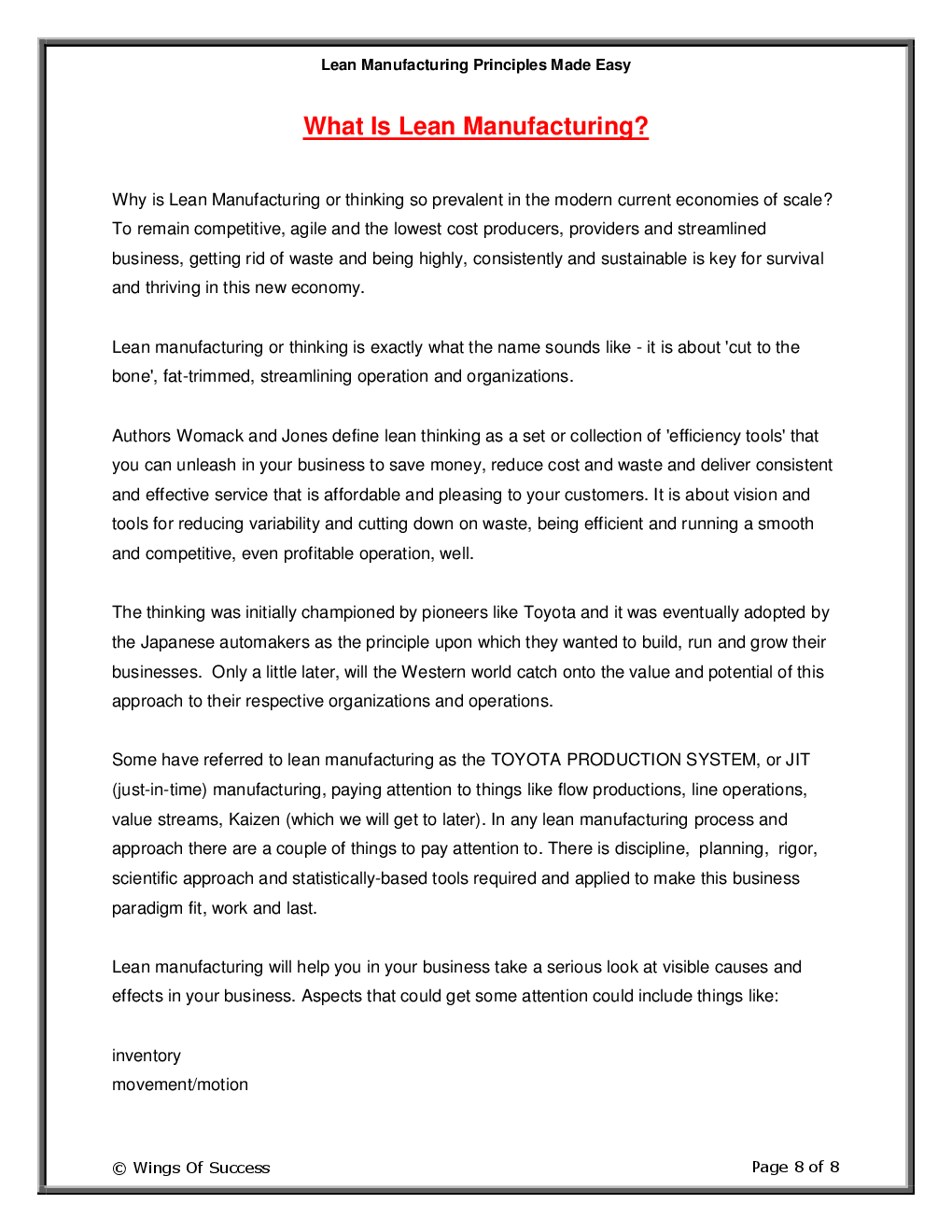 Lean Manufacturing Principles Made Easy - Page 3