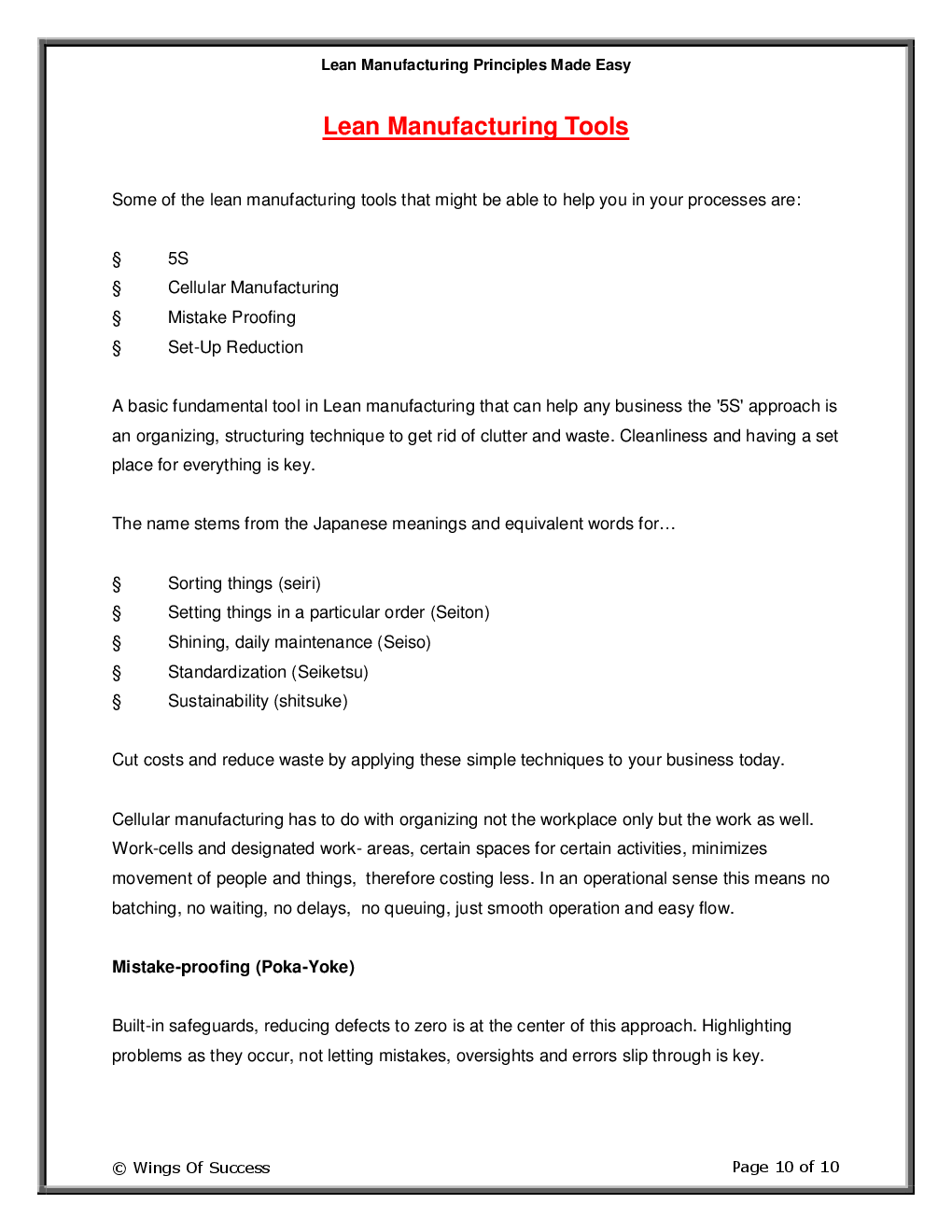 Lean Manufacturing Principles Made Easy - Page 5