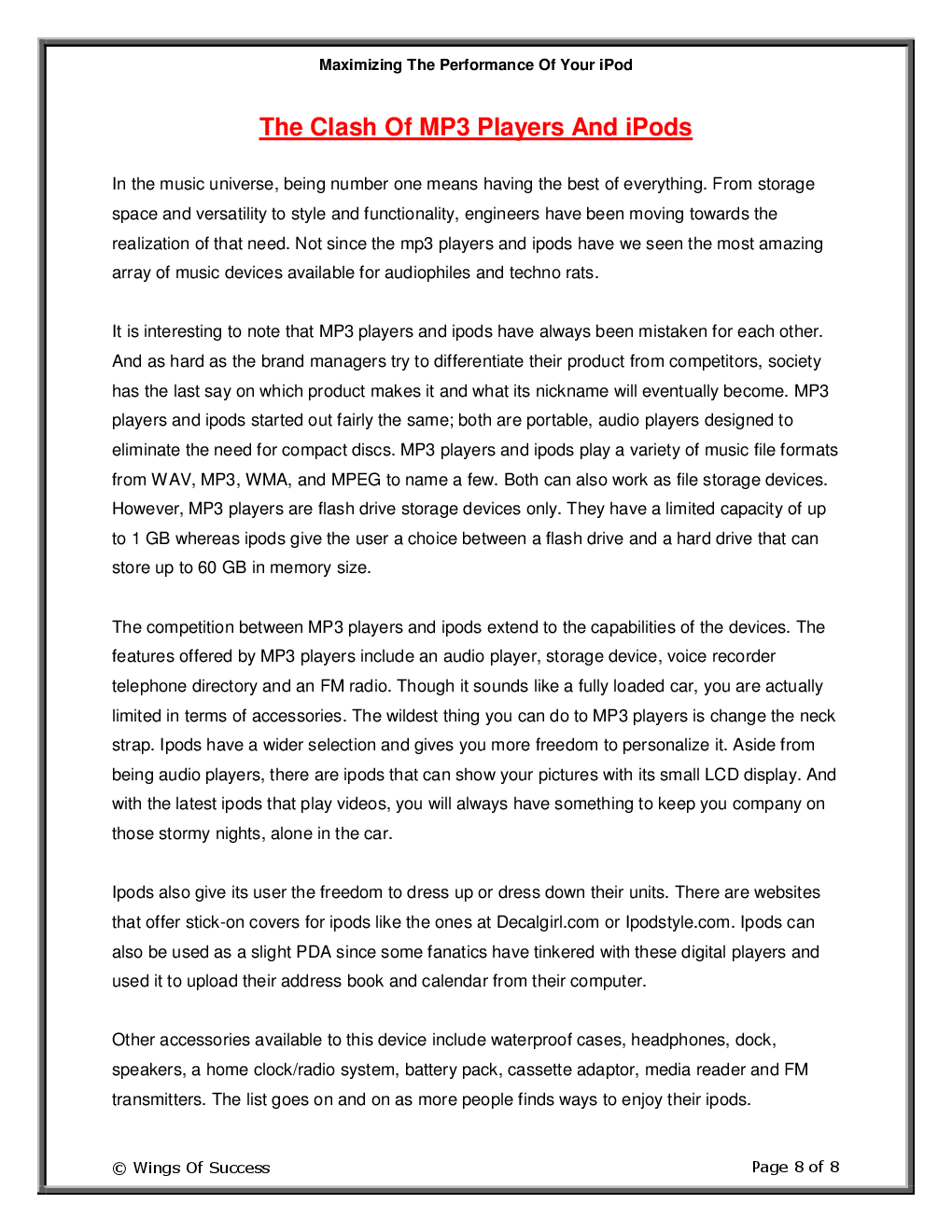 Maximizing The Performance Of Your iPod - Page 3