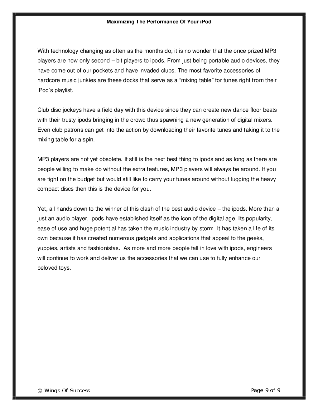 Maximizing The Performance Of Your iPod - Page 4