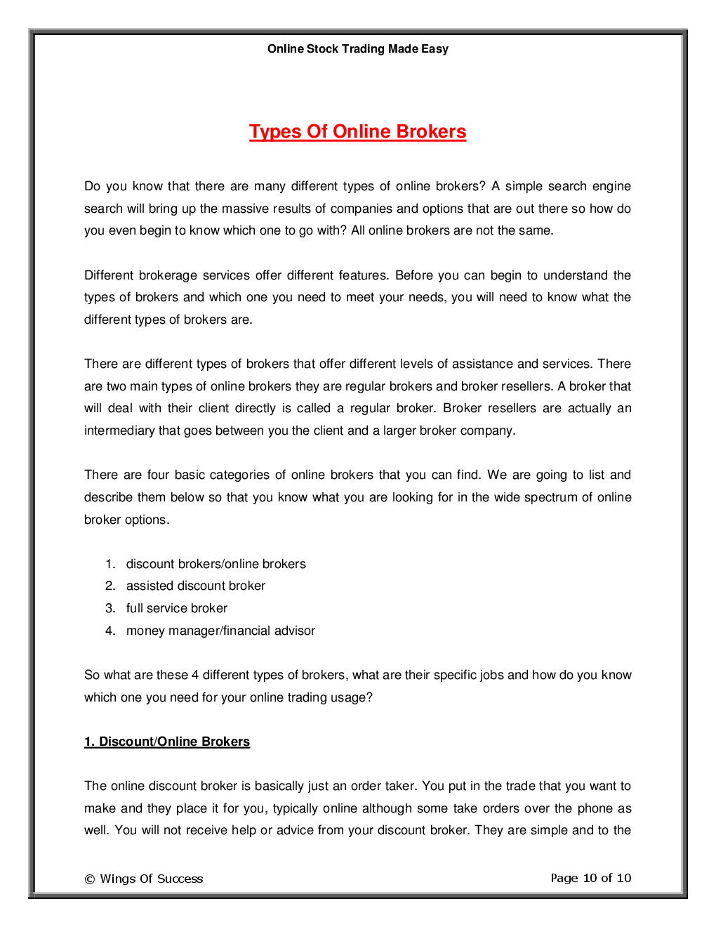 Online Stock Trading Made Easy - Page 5