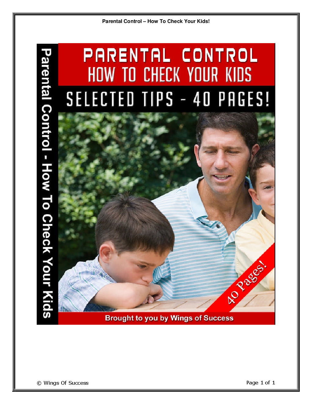 Parental Control – How To Check Your Kids! - Page 1