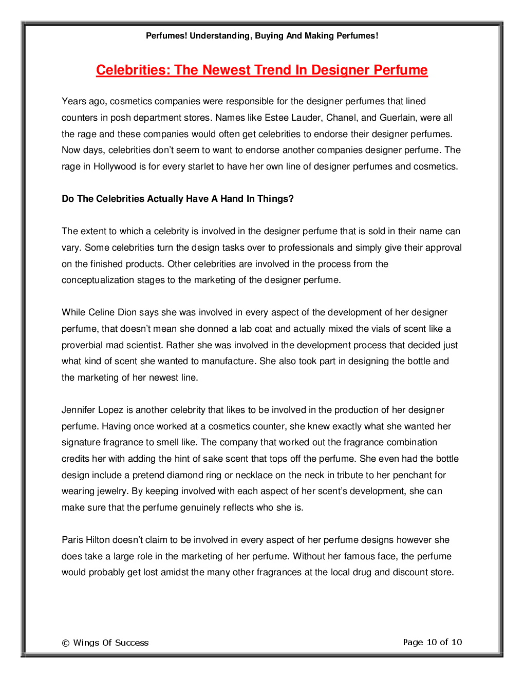 Perfumes! Understanding, Buying And Making Perfumes! - Page 5