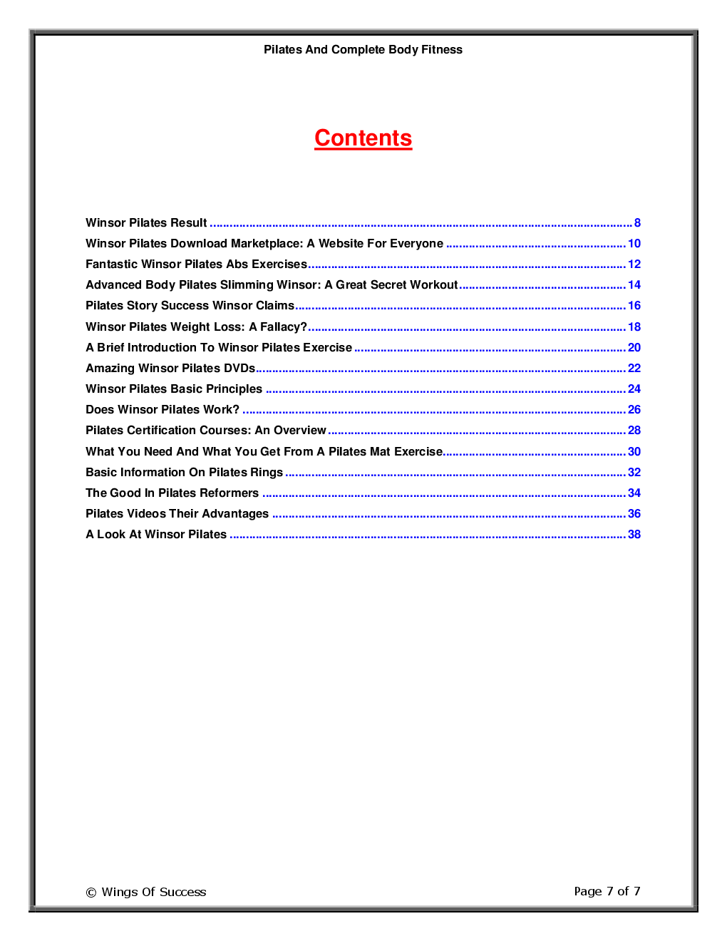 Pilates And Complete Body Fitness - Page 2
