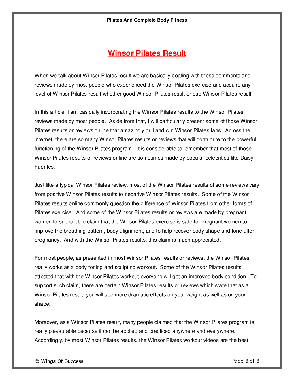 Pilates And Complete Body Fitness - Page 3