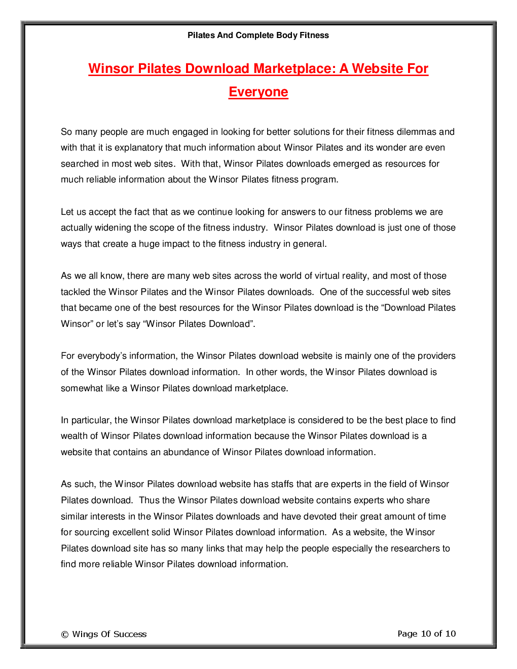 Pilates And Complete Body Fitness - Page 5