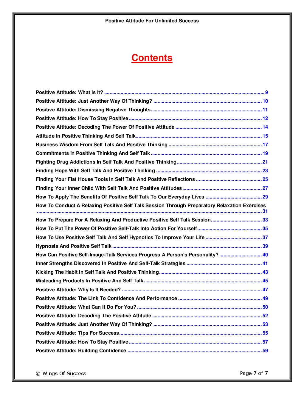 Positive Attitude For Unlimited Success - Page 2